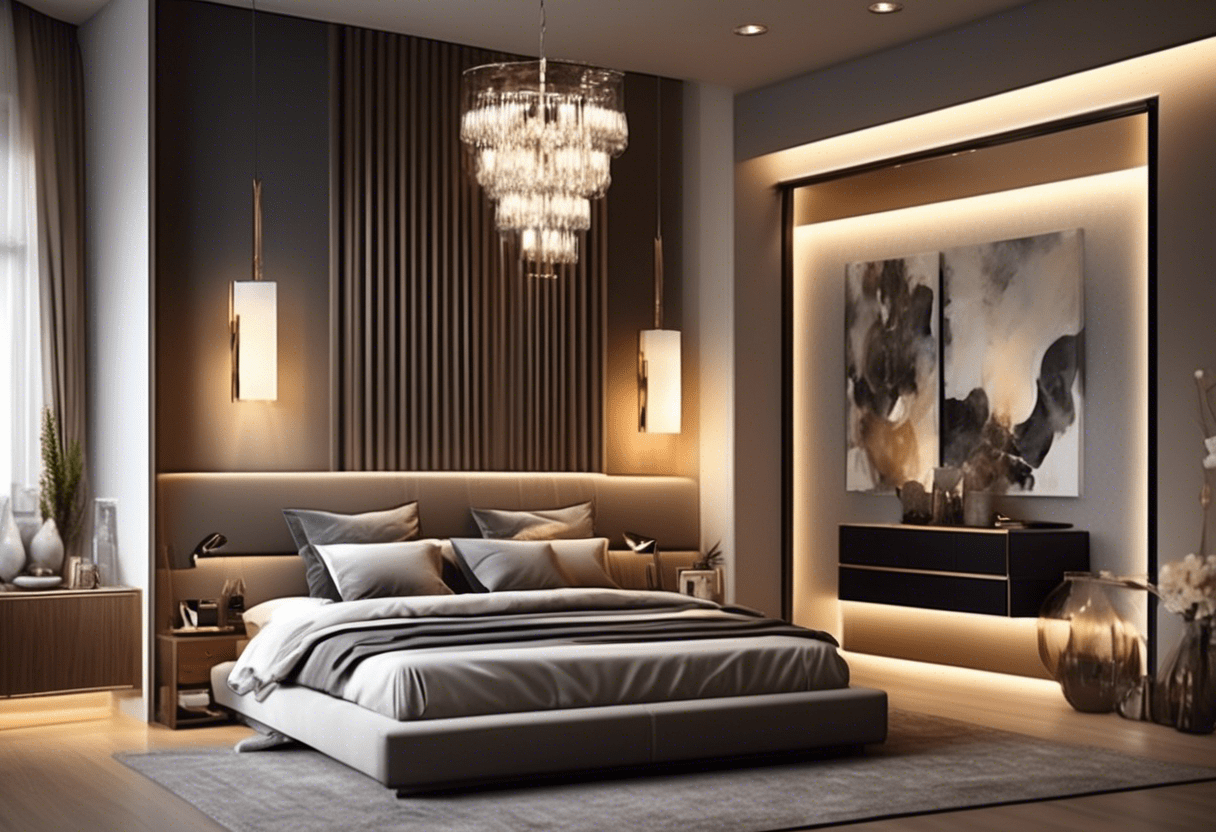 iluminação quarto casal moderno