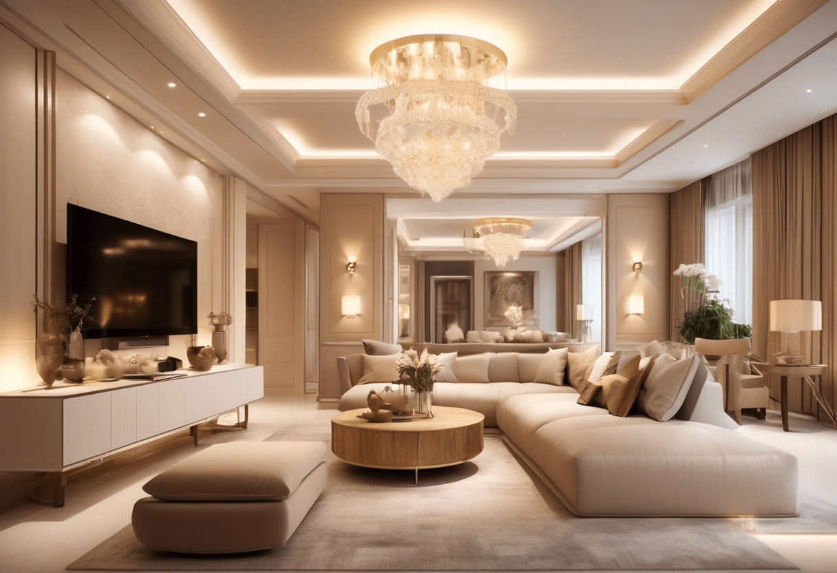 iluminação sala de jantar e estar integradas