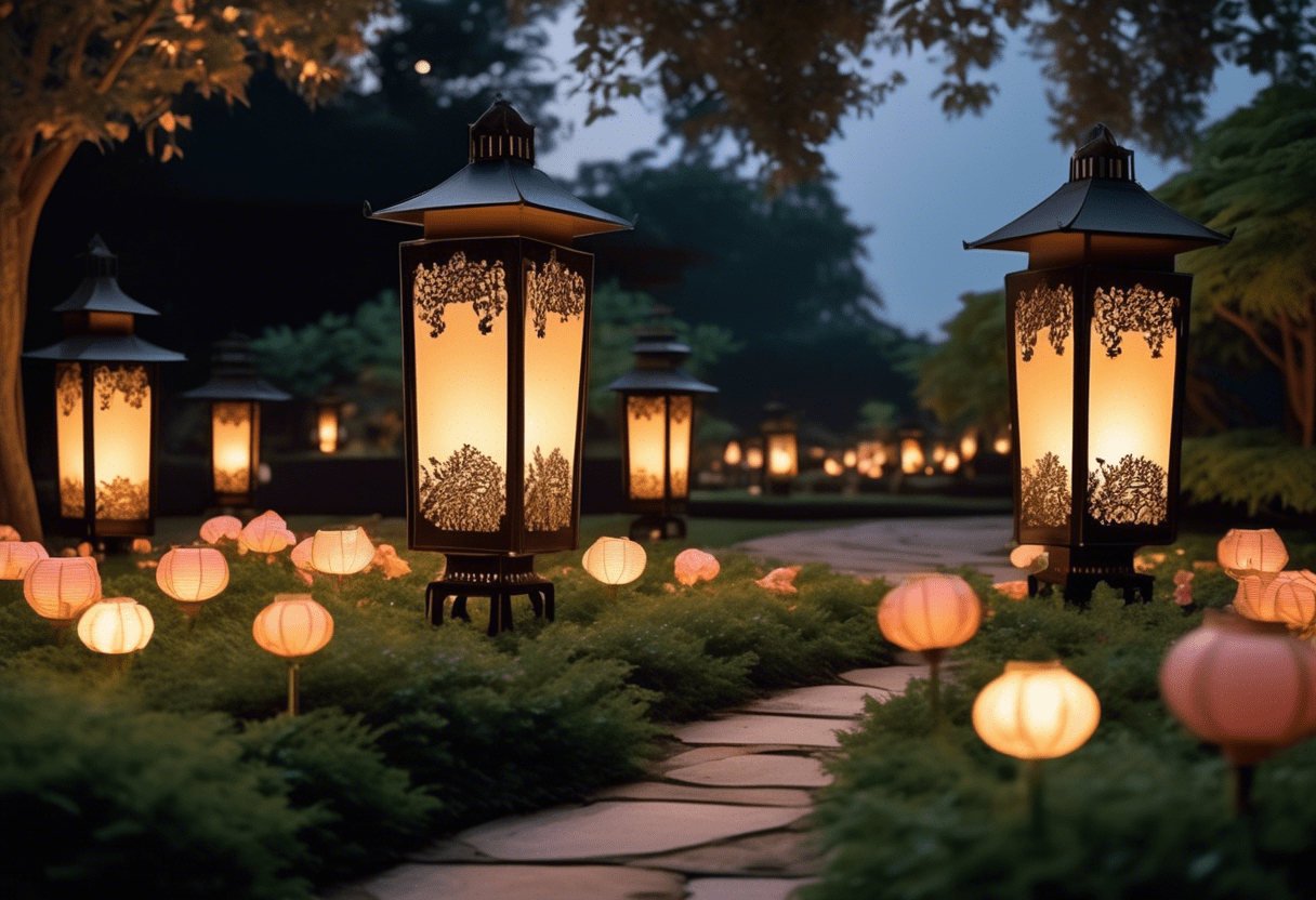 luminárias de jardim de chão