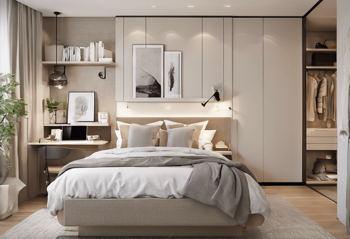 quarto de casal pequeno como organizar