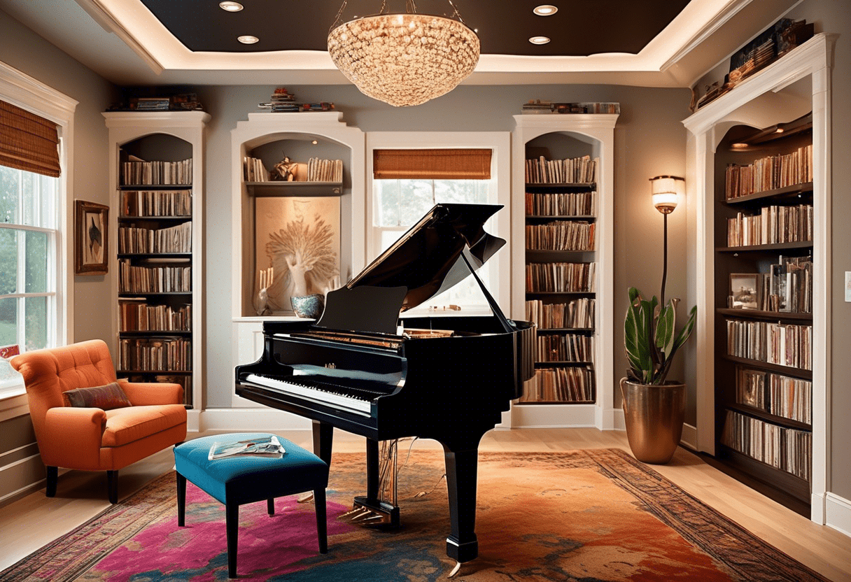 Como decorar uma sala de música