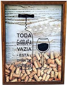 Quadro porta rolha de vinho 33x43 cm Review