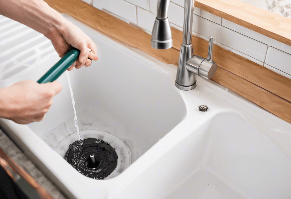 como fazer para desentupir pia de cozinha