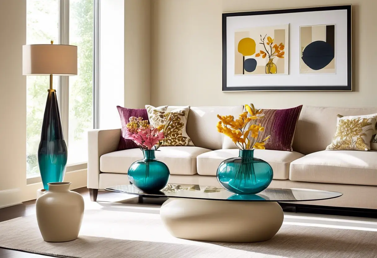 como decorar vasos de vidro para sala