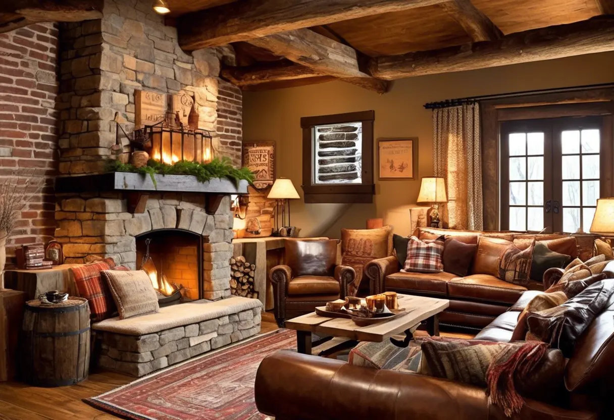 Como criar um ambiente rústico na sala de estar