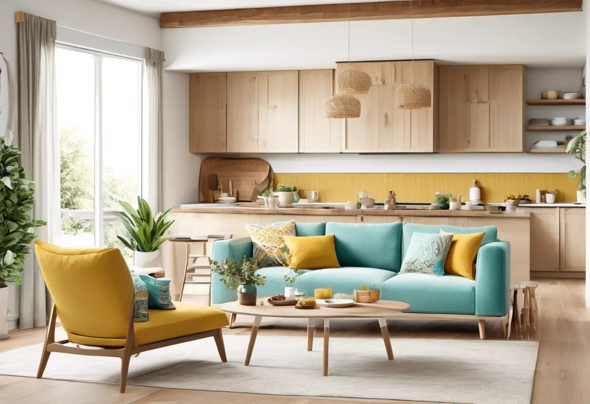 Como decorar uma sala de estar integrada com a cozinha