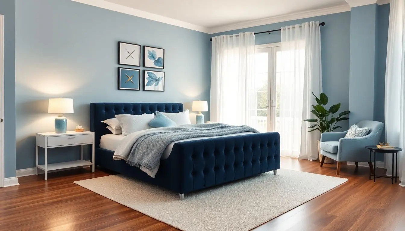 Quarto de casal azul