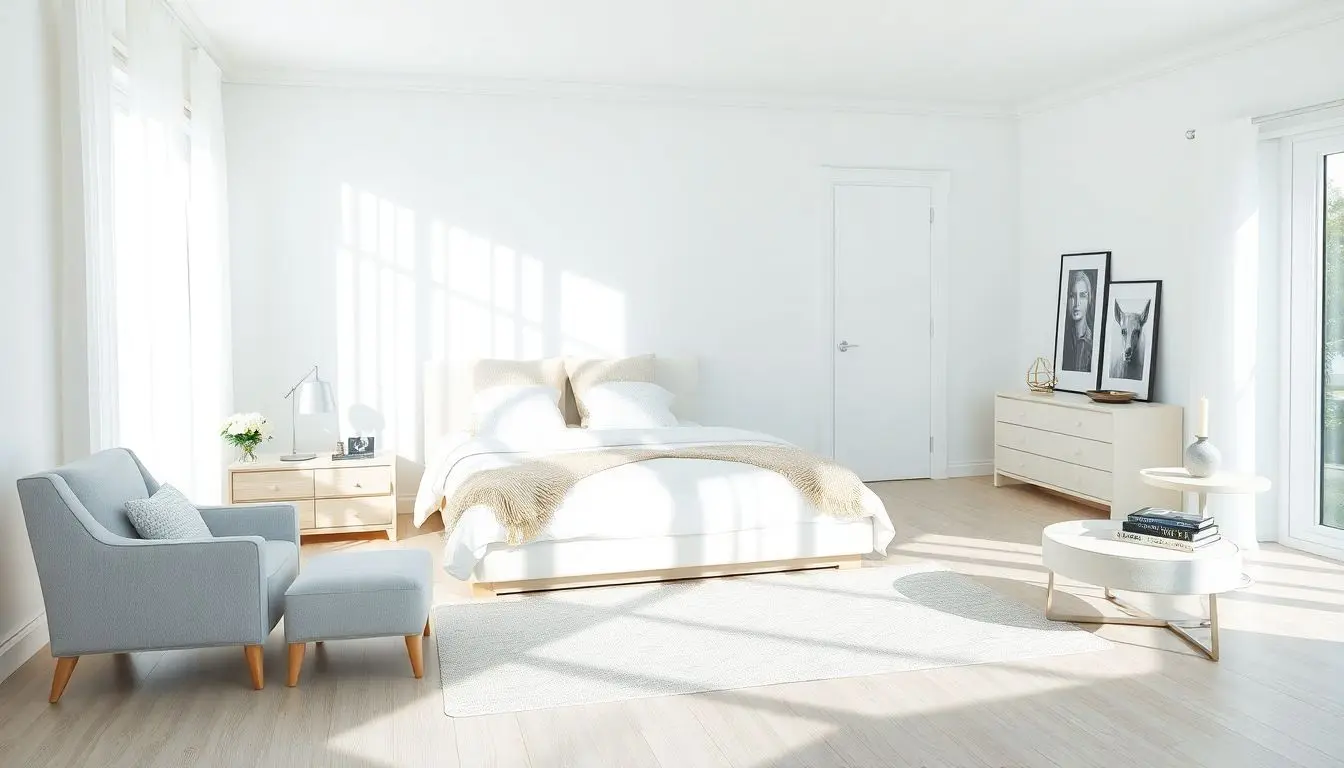 Quarto de casal branco