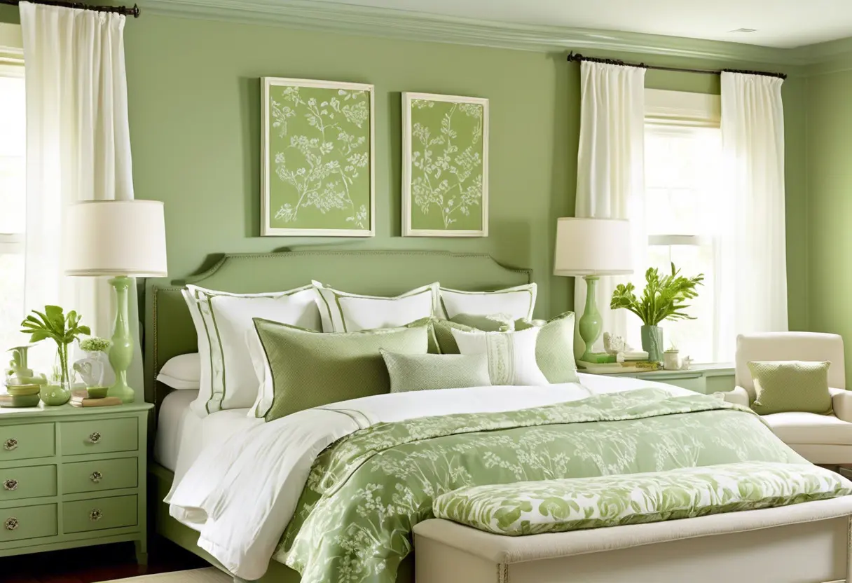 Quarto de casal verde