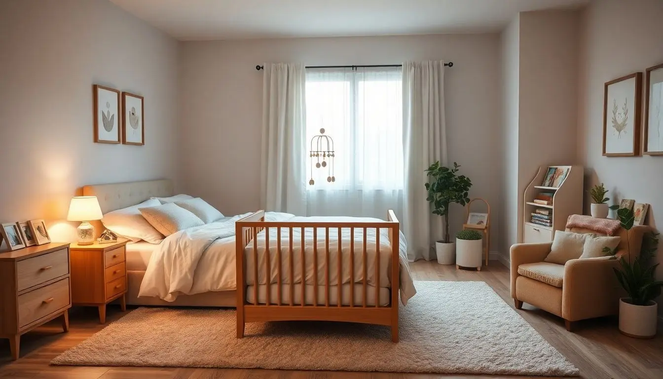 Quarto de casal com berço