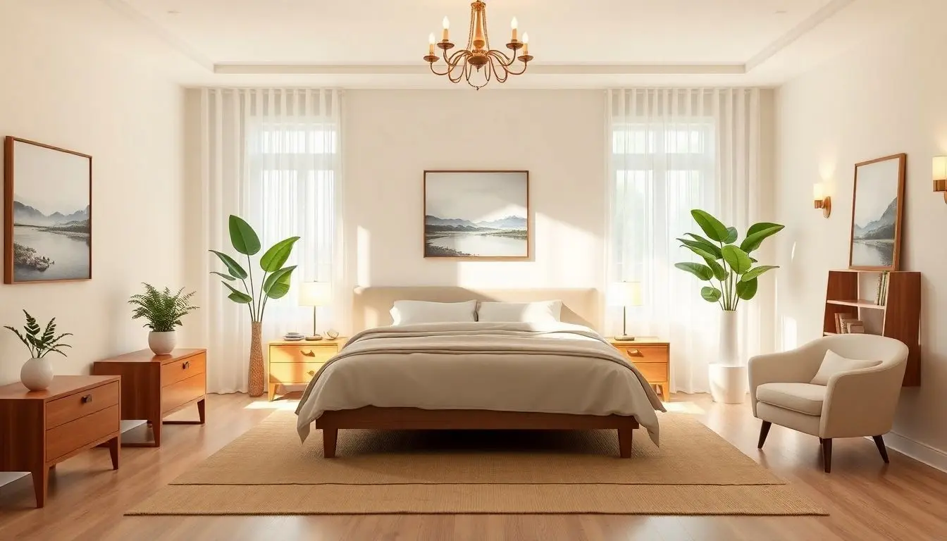 Quarto de casal com feng shui